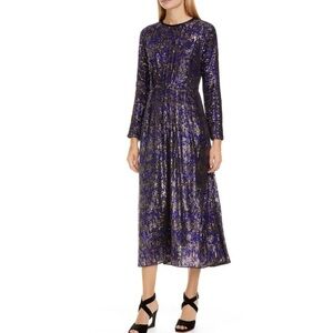 Rachel Comey Astraea Long Sleeve Sequin Midi Dress